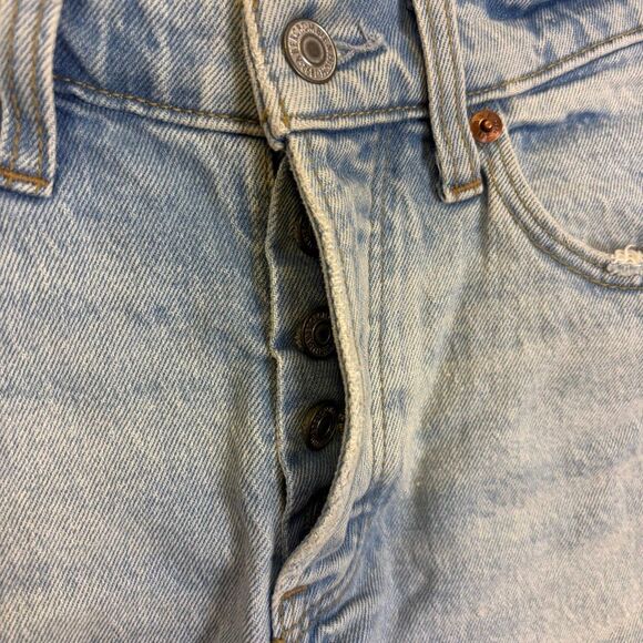 Abercrombie & Fitch The 90’s Baggy Low Rise Jean Shorts Size 26 - Picture 5 of 7